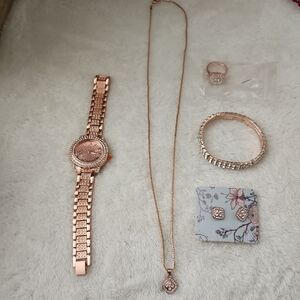 Elegant Rose Gold Jewelry Set